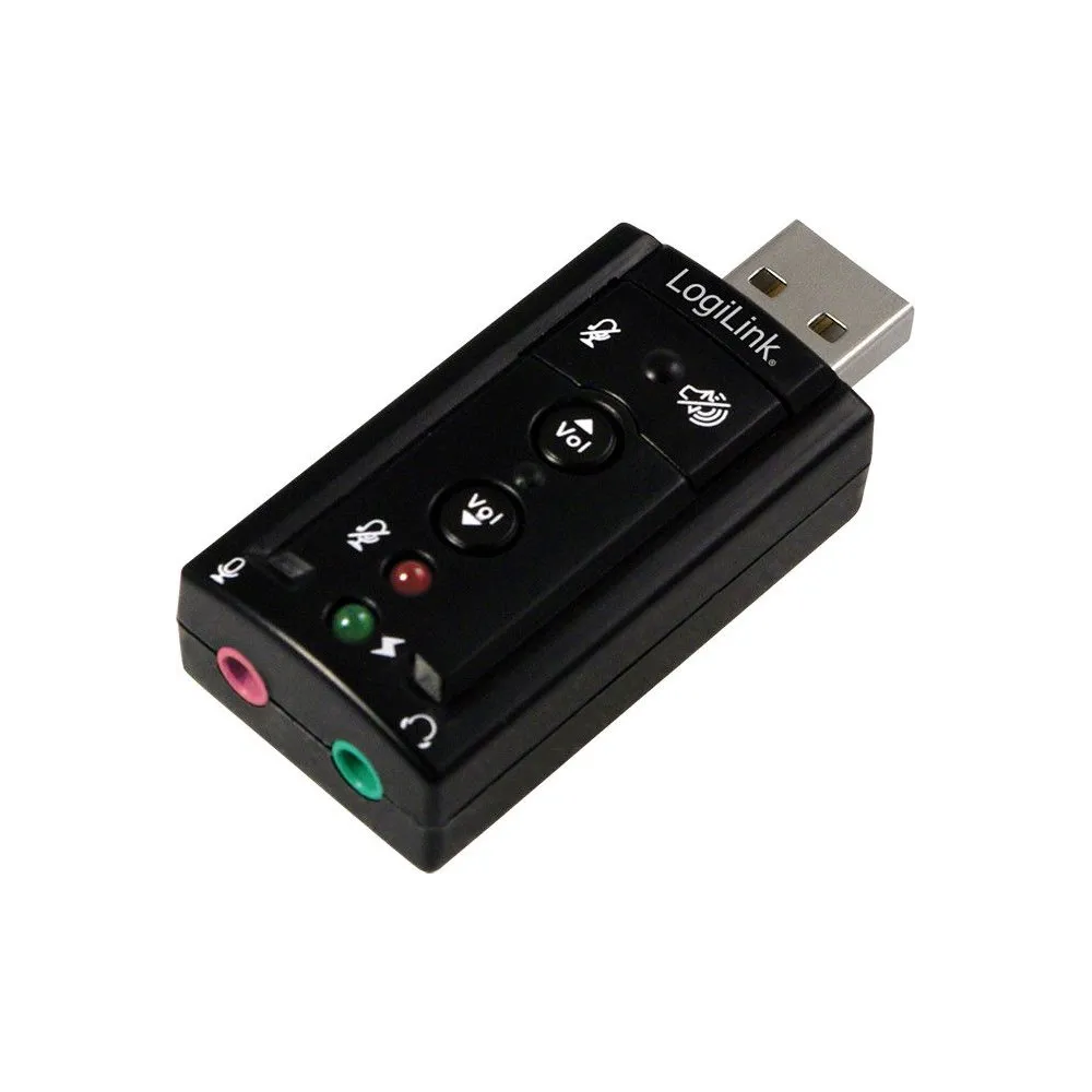 Placa de sunet logilink extern 7.1 interfata usb 2.0 conectori 3.5 mm jack ua0078 (include tv 0.18lei) Logilink - 1