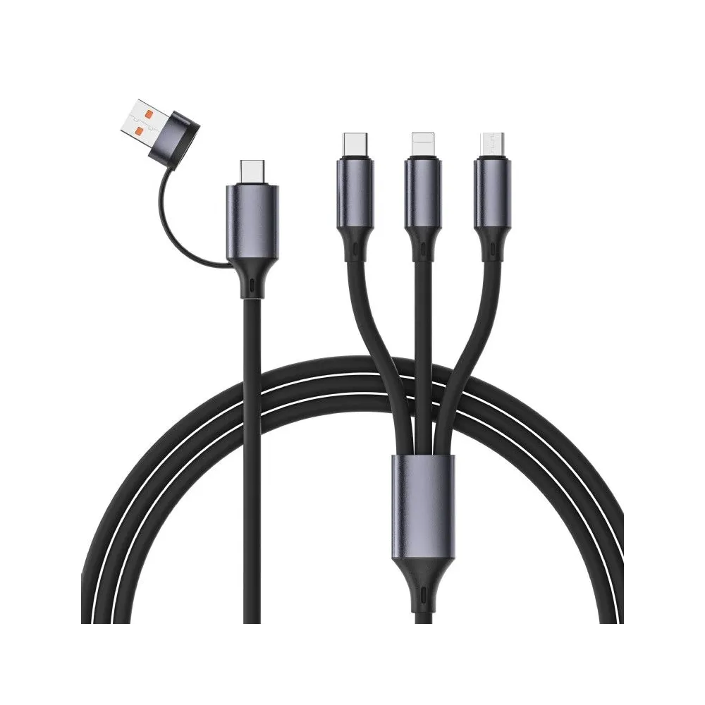 Gembird premium silicon 4-in-1 usb charging cable 1.5m