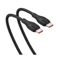 Cablu alimentare si date baseus pudding fast charging data cable pt. smartphone usb type-c la usb type-c 100w 2m negru p10355