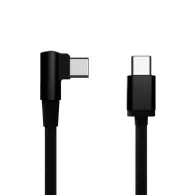Gembird angled cotton braided usb type-c male-male charging data cable