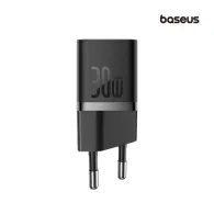 Incarcator retea baseus quick charge 30w 1 x usb type-c output 5v/3a (include cablu usb type-c la usb type-c de 100w) negru p