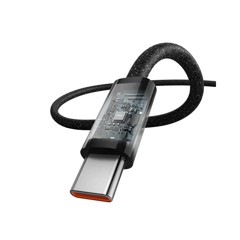Cablu alimentare si date baseus dynamic 3 fast charging data cable pt. smartphone usb type-c la usb type-c 100w braided 1mneg