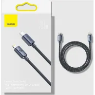 Cablu date si incarcare usb-c - lightning baseus crystal shine