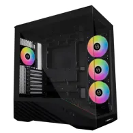 Carcasa lian li vector v100 rgb negru tempered glass sloturi