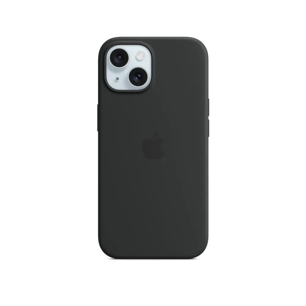 Husa Iphone 15 silicone case with magsafe - black