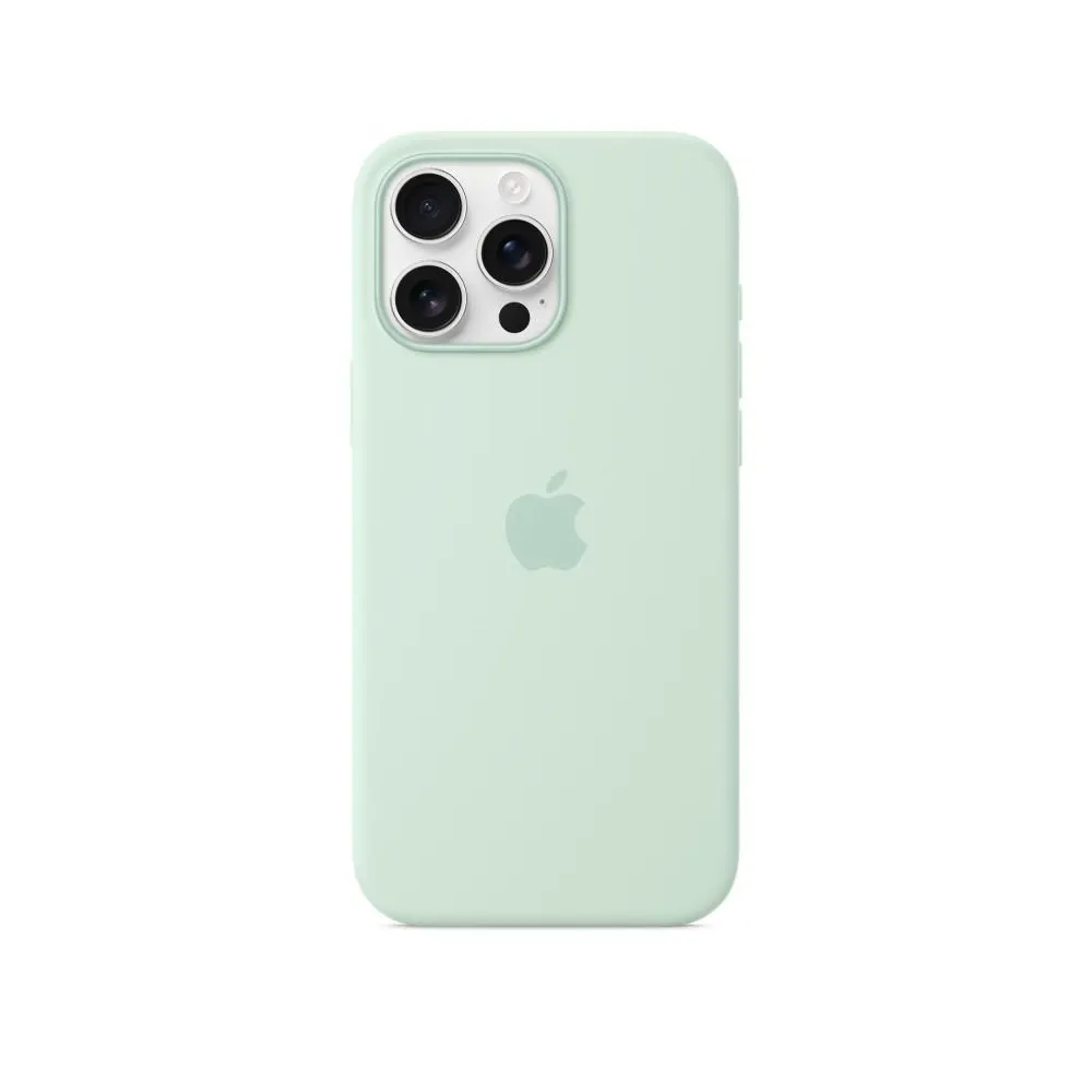Iphone 16 pro max silicone case with magsafe - aquamarine