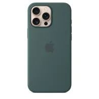 Iphone 16 pro max silicone case with magsafe - lake green