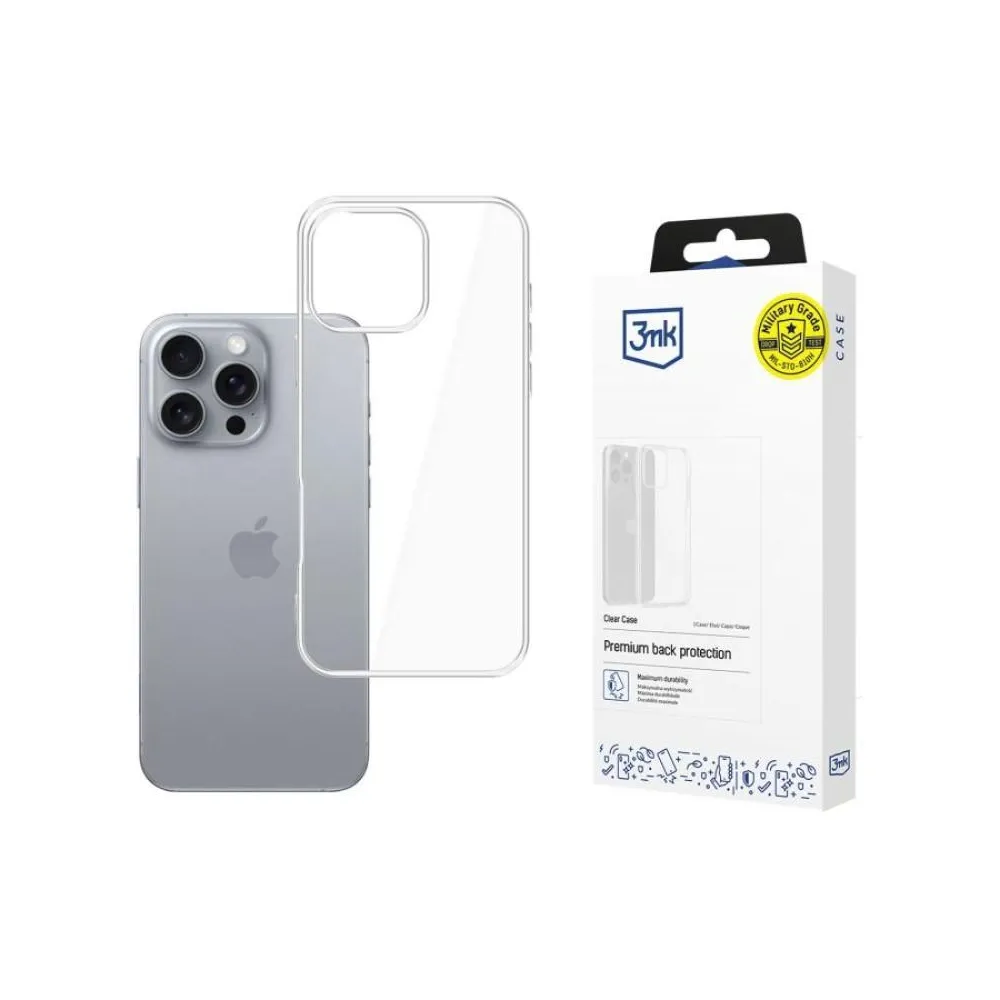 Protective cover 3mk clear case for iphone 16 pro max