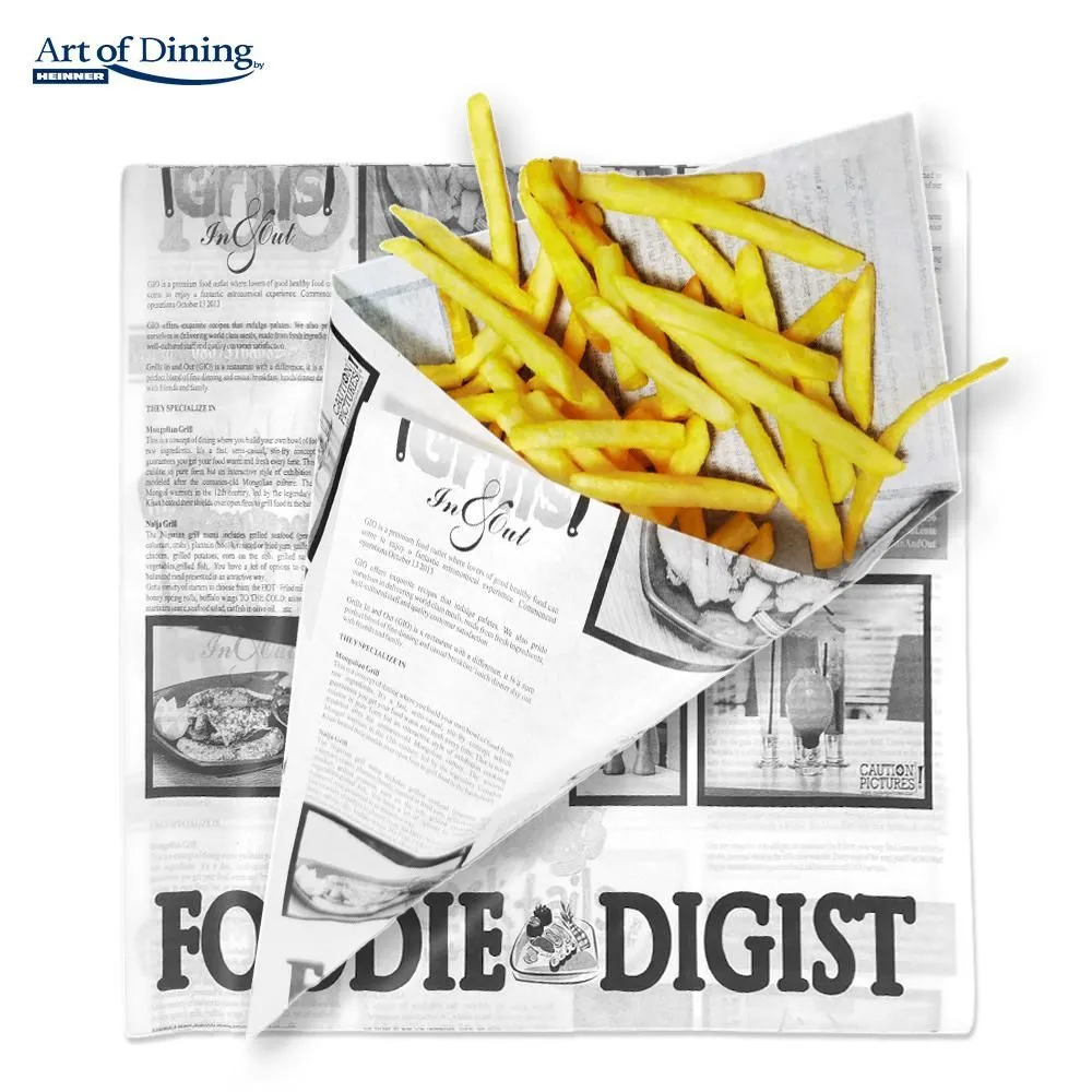 Set 500 bucati hartie impermiabila rezistenta la grasime tip ziar