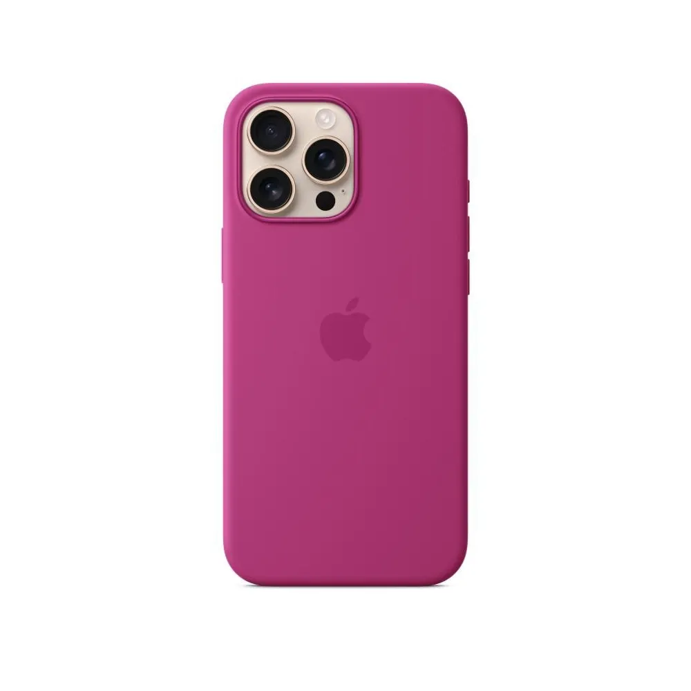 Iphone 16 pro max silicone case with magsafe - fuchsia
