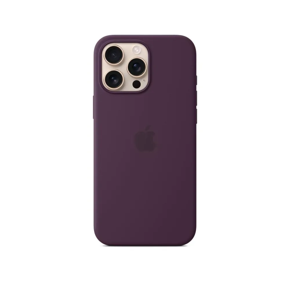 Iphone 16 pro max silicone case with magsafe - plum