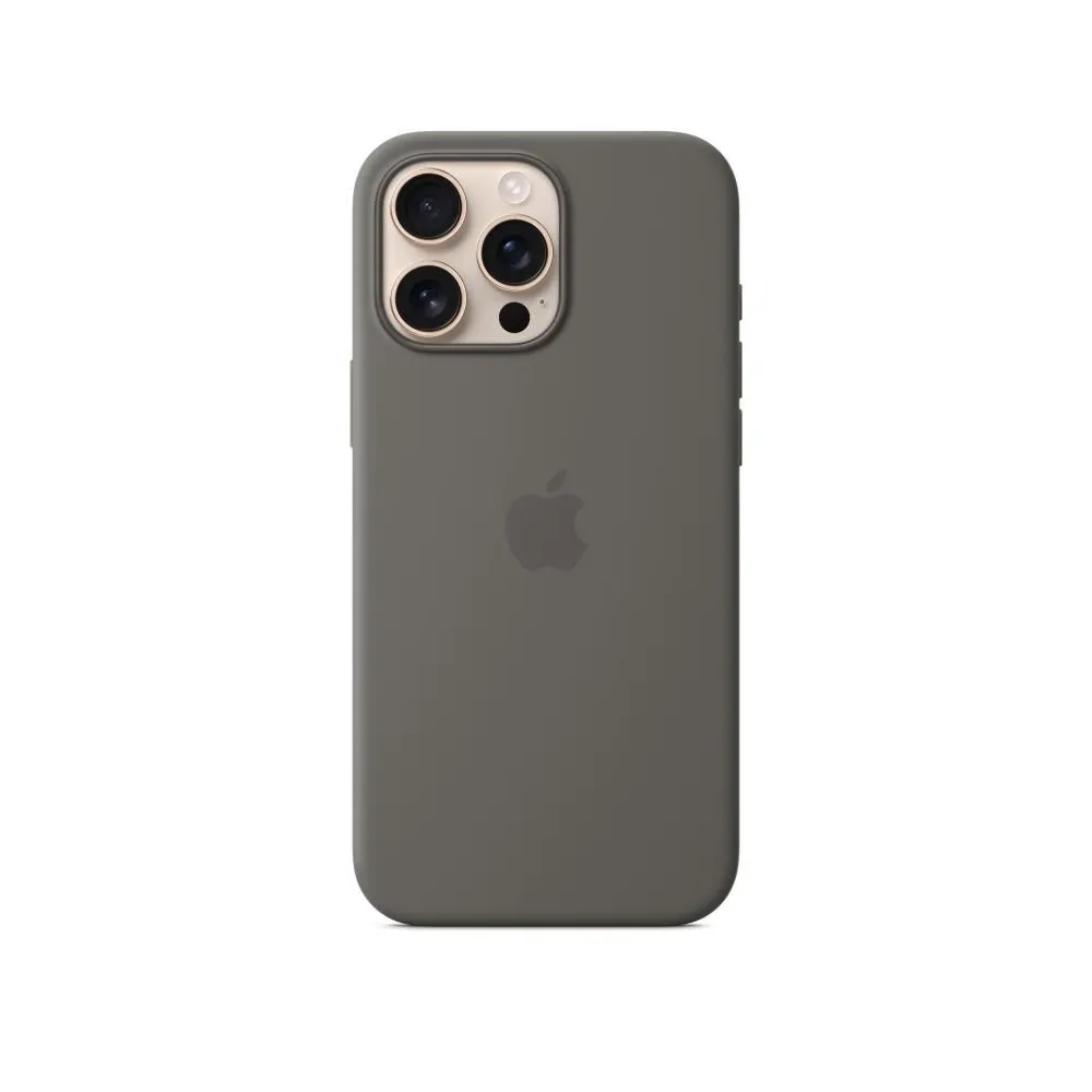 Iphone 16 pro max silicone case with magsafe - stone gray