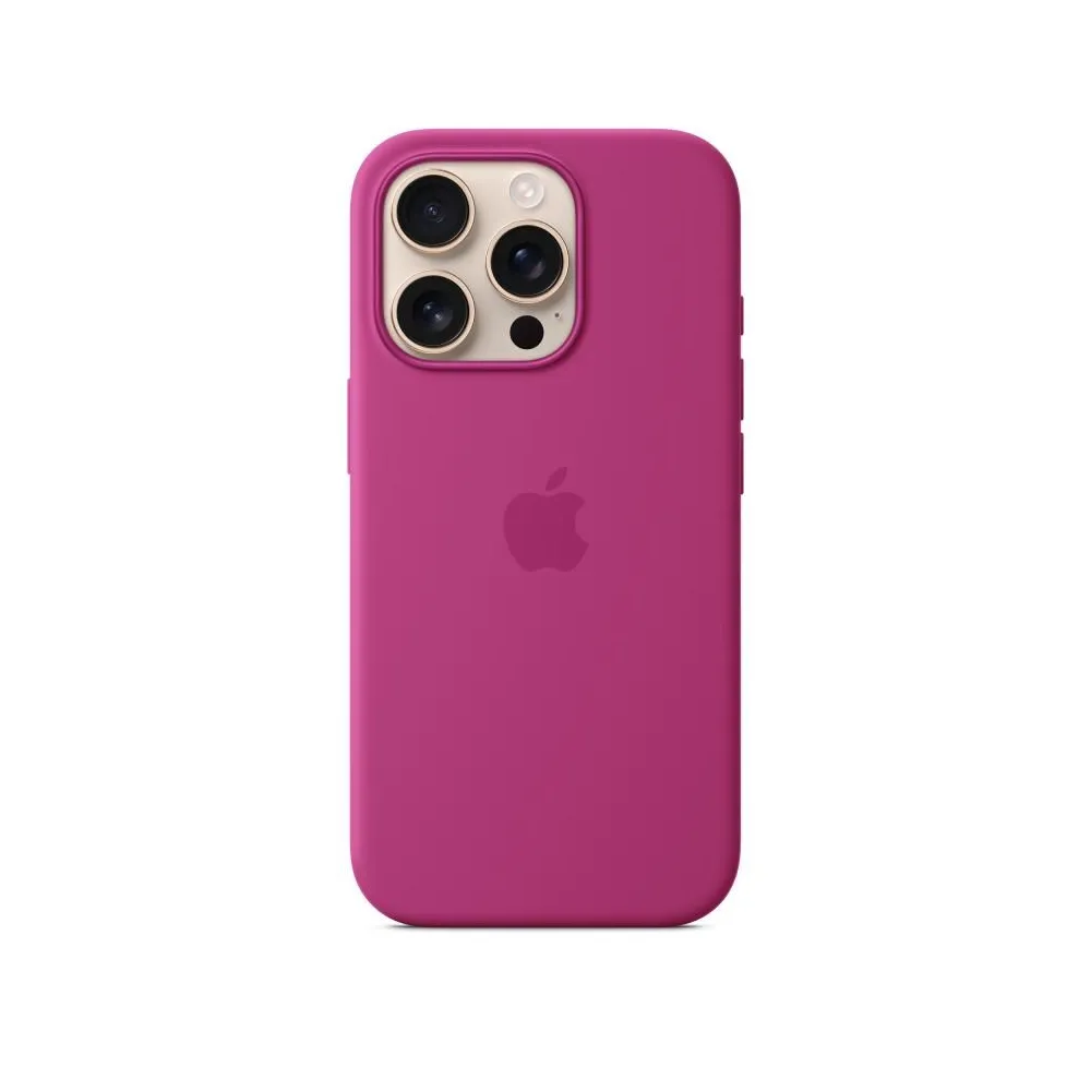 Iphone 16 pro silicone case with magsafe - fuchsia
