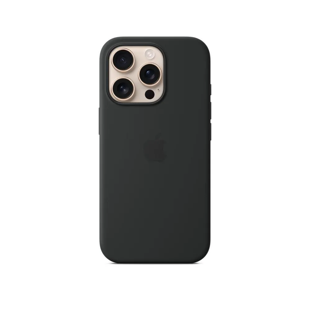 Iphone 16 pro silicone case with magsafe - black