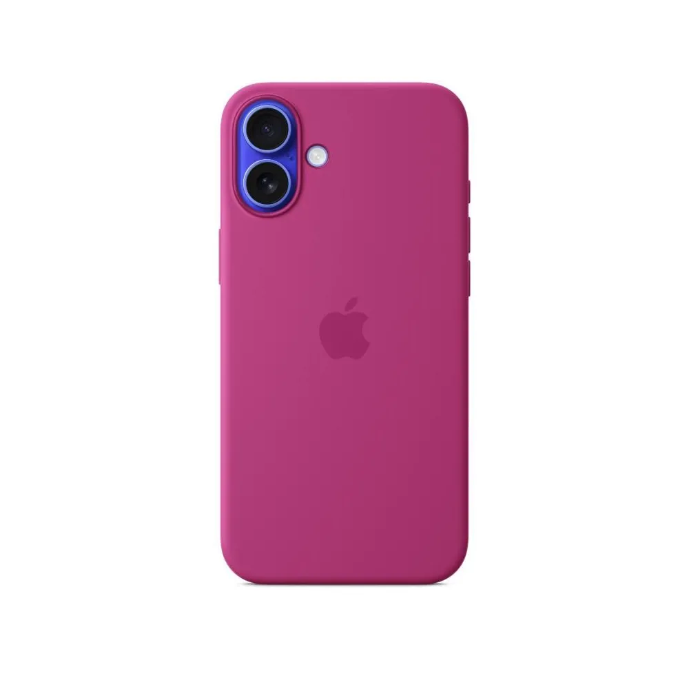 Husa Iphone 16 plus silicone case with magsafe - fuchsia