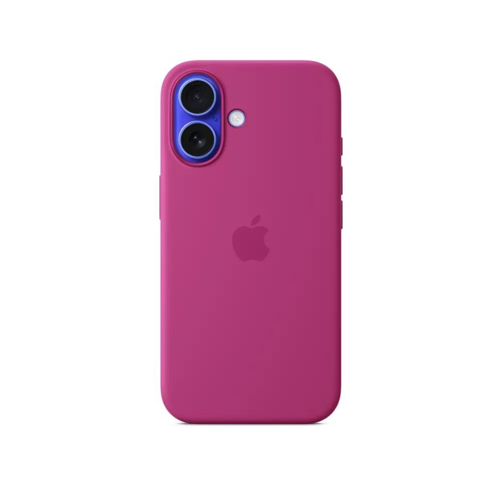 Husa Iphone 16 silicone case with magsafe - fuchsia