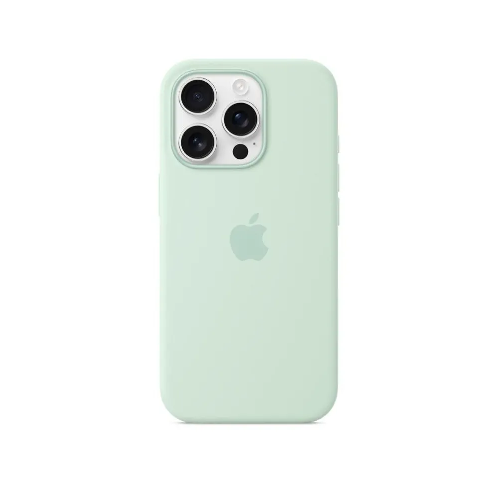 Iphone 16 pro silicone case with magsafe - aquamarine