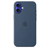 Iphone 16 plus silicone case with magsafe - denim