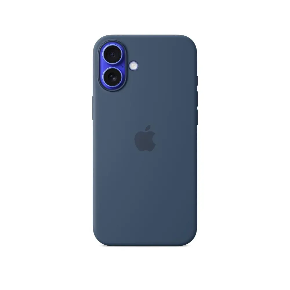 Iphone 16 plus silicone case with magsafe - denim