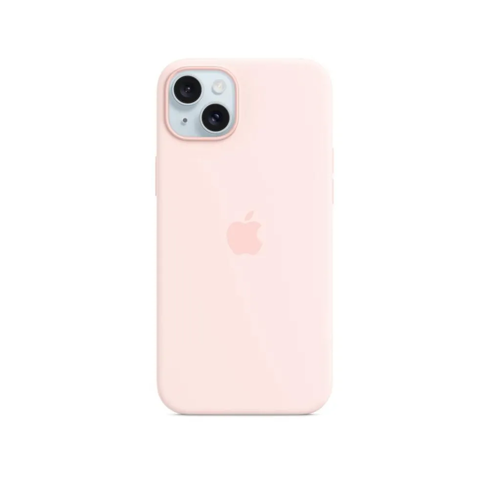 Iphone 15 plus silicone case with magsafe - light pink