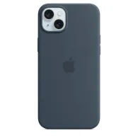 Iphone 15 plus silicone case with magsafe - storm blue