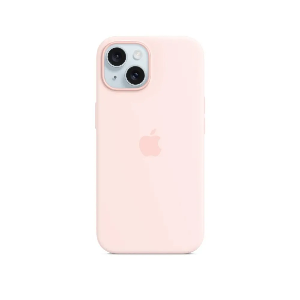 Iphone 15 silicone case with magsafe - light pink
