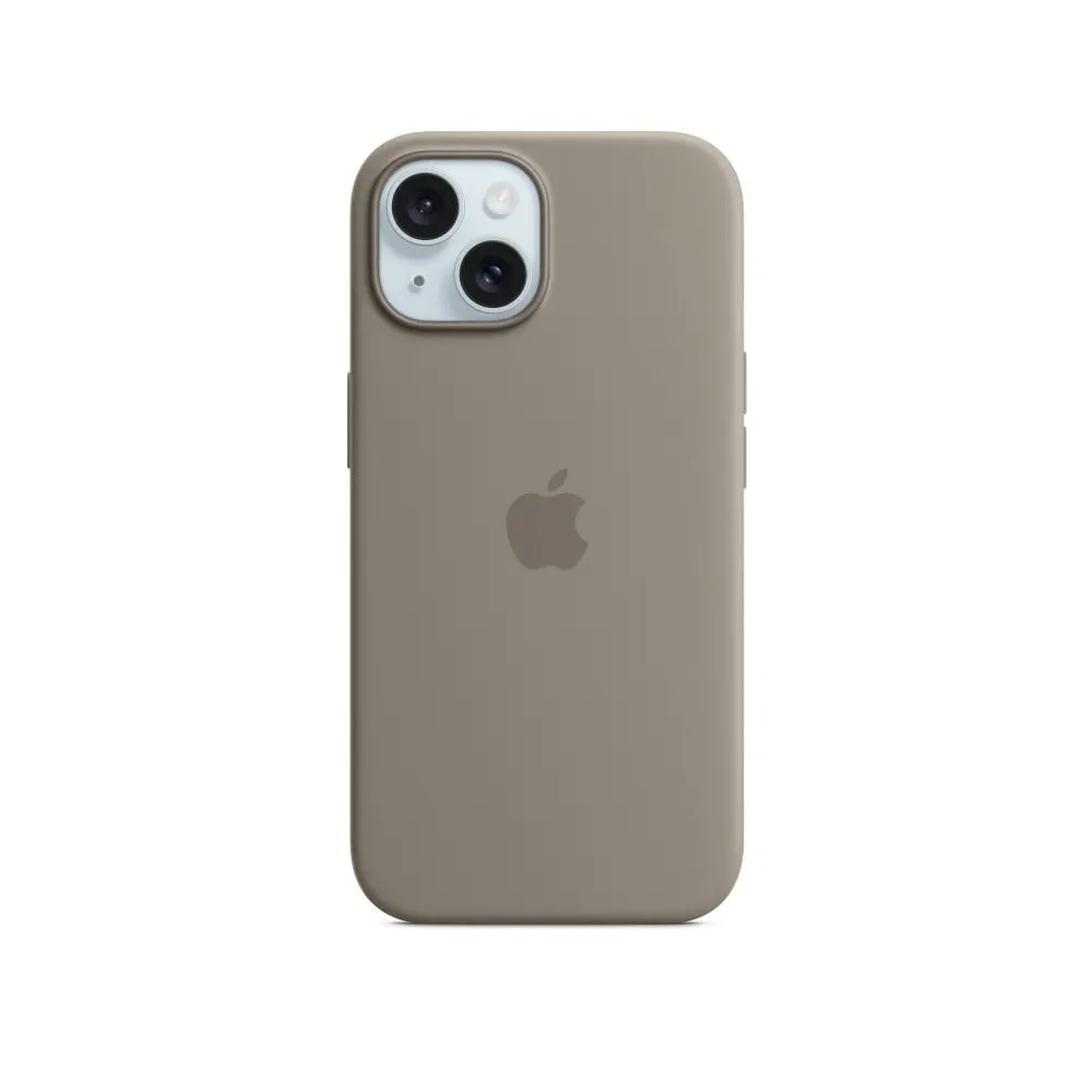 Iphone 15 silicone case with magsafe - clay