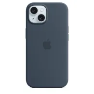 Iphone 15 silicone case with magsafe - storm blue