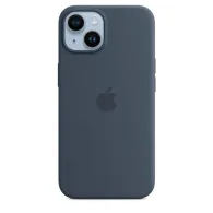 Iphone 14 silicone case with magsafe - storm blue