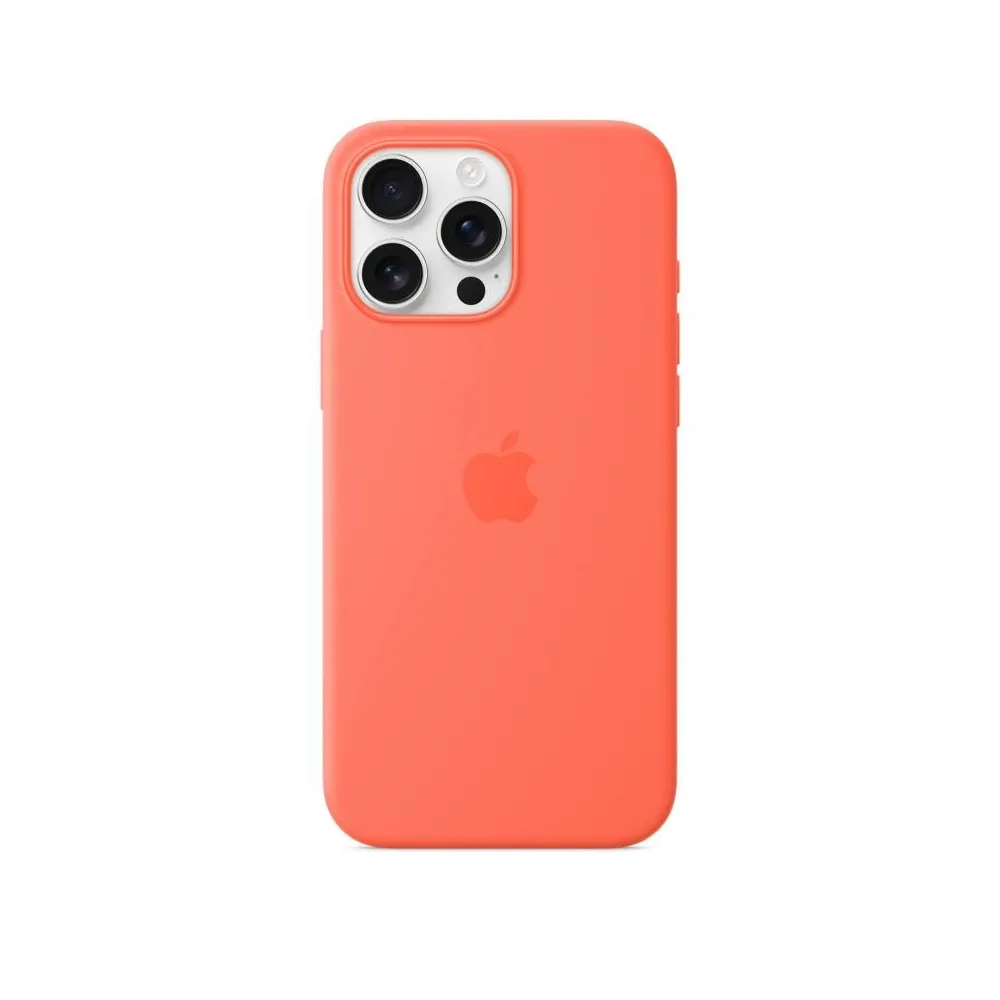 Iphone 16 pro max silicone case with magsafe - tangerine