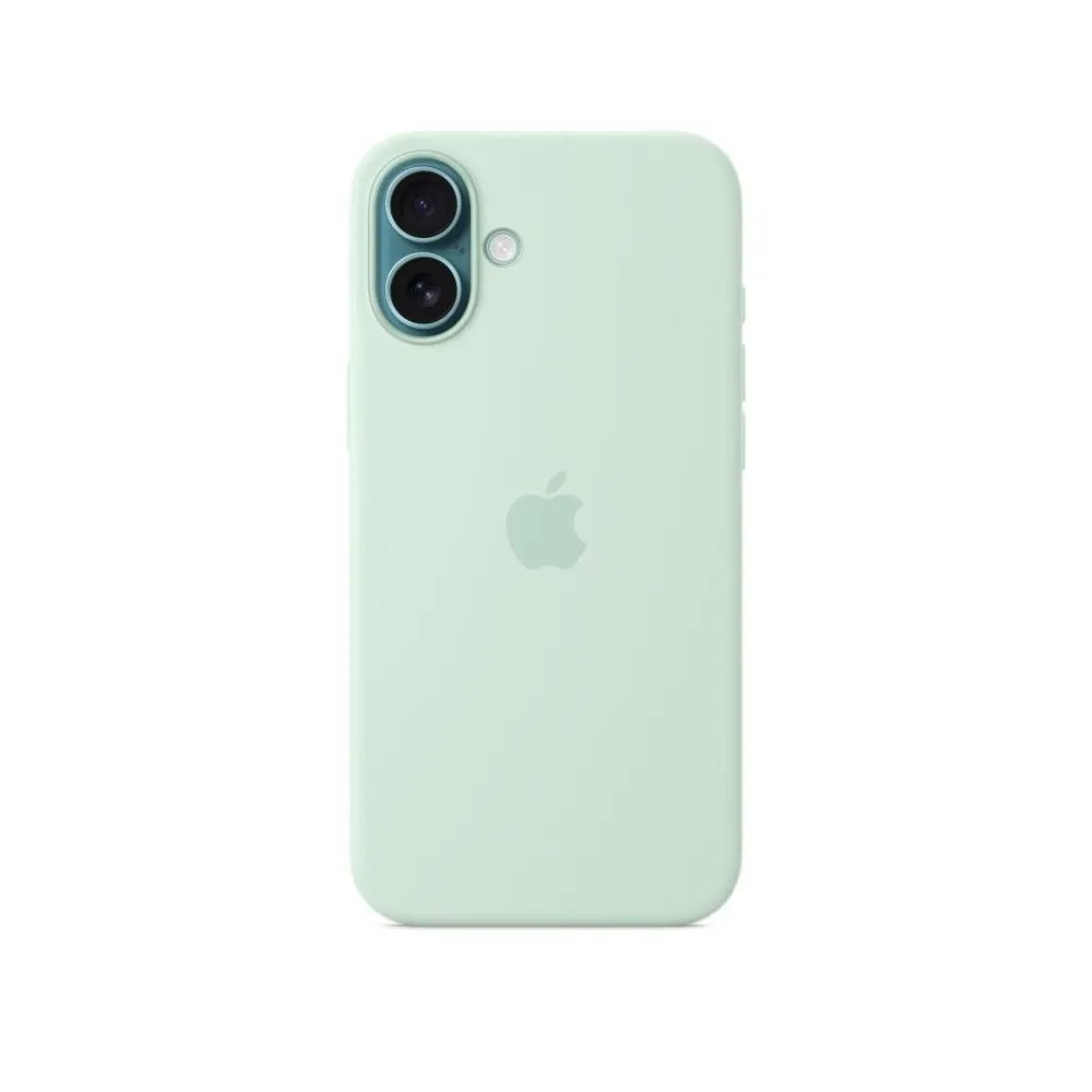 Iphone 16 plus silicone case with magsafe - aquamarine