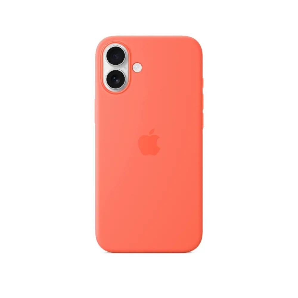 Iphone 16 plus silicone case with magsafe - tangerine