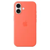 Iphone 16 silicone case with magsafe - tangerine