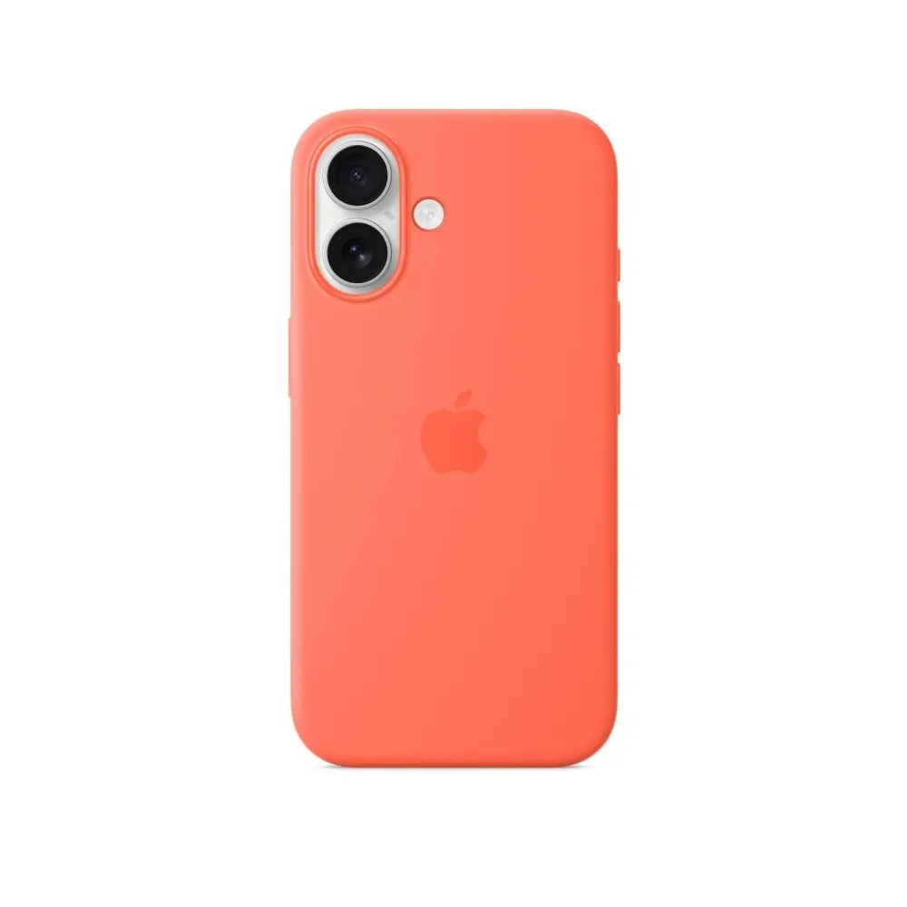 Iphone 16 silicone case with magsafe - tangerine