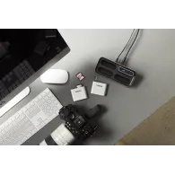 Kingston Technology Workflow microSD Reader Negru, Argint