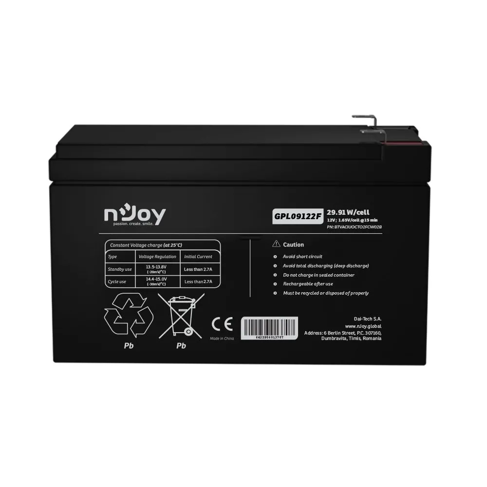nJoy GPL09122F VRLA AGM 12 V