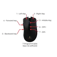 SureFire Hawk Claw mouse-uri Gaming Mâna dreaptă USB Tip-A Optice 6400 DPI