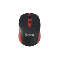 Mouse Spacer SPMO-WS01-BKRD, optic, USB Wireless, 1600dpi, Black-Red