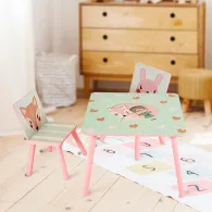 Set 2 scaune +birou pink forest