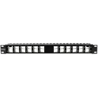 Patch panel ecranat 24 porturi blank keystone incl