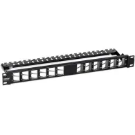 Patch panel ecranat 24 porturi blank keystone incl