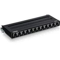 Patch panel 12 porturi rj45 utp cat6a ecranat 0.5u