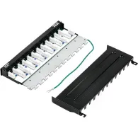 Patch panel 12 porturi rj45 utp cat6a ecranat 0.5u