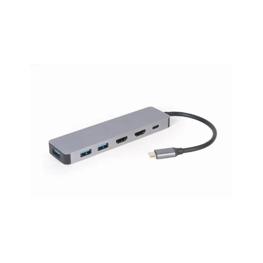 Gembird a-cm-combo3-03 multi port adapter usb type c 3in1 hub