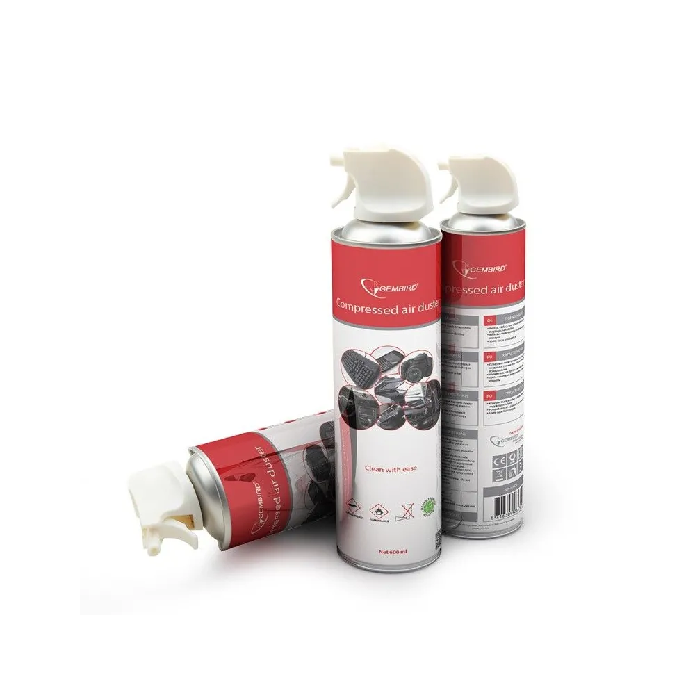 Gembird ck-cad-fl600-01 compressed air duster flammable 600 ml