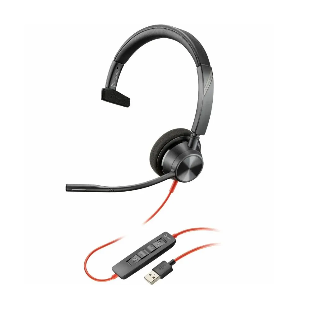 Hp poly blackwire 3315 microsoft teams certified usb-a headset