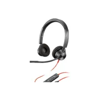 Hp poly blackwire 3320 stereo usb-c headset +usb-c/a adapter