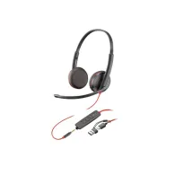 Hp poly blackwire 3225 stereo usb-c headset +3.5mm plug +usb-c/a