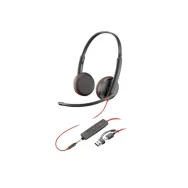 Hp poly blackwire 3225 stereo usb-c headset +3.5mm plug +usb-c/a