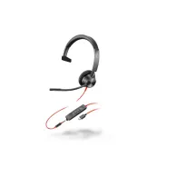 Hp poly blackwire 3315 monaural usb-c headset +3.5mm plug +usb-c/a